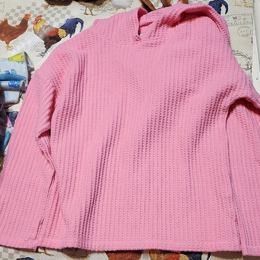 Pink Waffle Knit Sweater